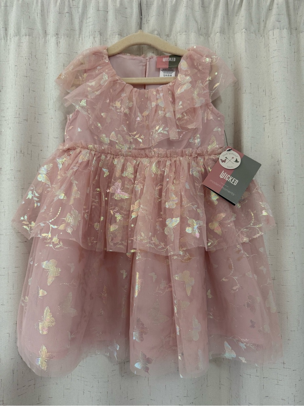 Wicked - Glinda Sparkle Butterfly Tulle Dress - Pink